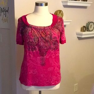 NWOT Lane Bryant 14/16 pink crystal studded top